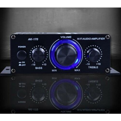 400W DC12V Dual Channel Mini HIFI AUX Power Amplifier for AK 170 B85B