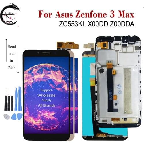 5.5" LCD With Frame For Asus Zenfone 3 Max LCD ZC553KL LCD X00DD Z00DDA LCD Display Screen Touch Digitizer Assembly Replacement
