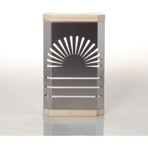 Stainless Steel & Wood Steam Room Lampshade Lamp Shade High Temperature Resistant Sauna Room Accessories Vapor-Proof