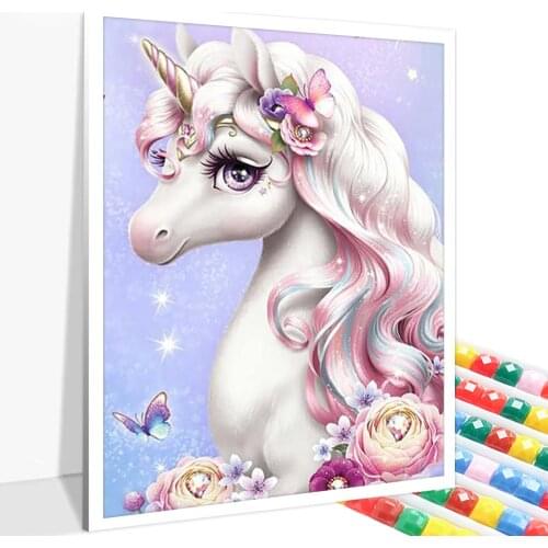 5D DIY Diamond Painting Cartoon Unicorn Full Diamond Magic Unicorn Diamond Embroidery Mosaic Art Bedroom Decoration Gift