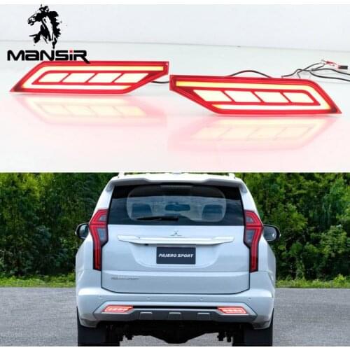 Car LED Rear bumper light Rear Fog Lamp Auto Brake Reflector For Mitsubishi Pajero Montero Sport 2019 2020 Rear Lights Assembly