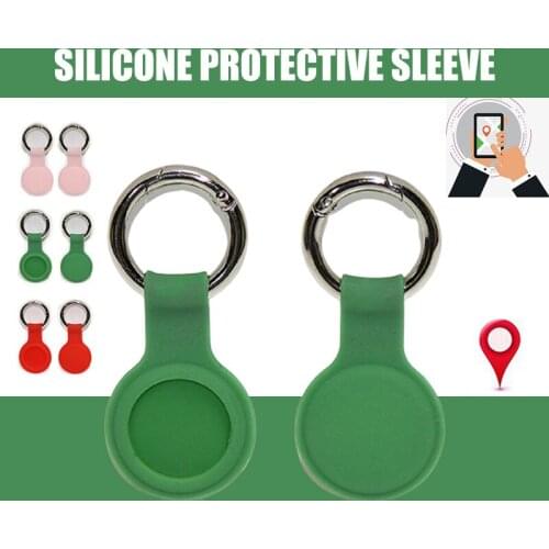 Case Compatible with AirTags Silicone Case with Finder Keychain Ring Protector Cover for AirTags Bluetooth Cases Cover Protector