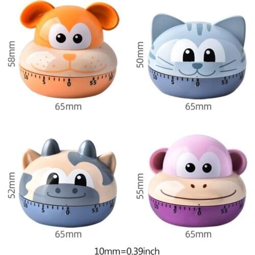 Animal Timer Digital Kitchen Countdown Clock Cute Animal Fruit Alarm Clock Time Management Tool for Children and Adults timer