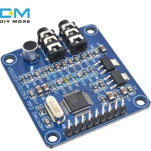 VS1003 MP3 WMA WMV MIDI SP-MIDI Audio Decoder Voice Audio Decoding Board ADPCM Encoder 16 Bit DAC Converter IO SPI