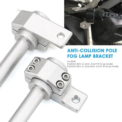 For BMW R1200GS ADV LC Motorcycle 2pcs Bull Bar Bracket Fog Driving Light Motorcycle Crash Bar Guard Mount Kit R1250GS 2014-19