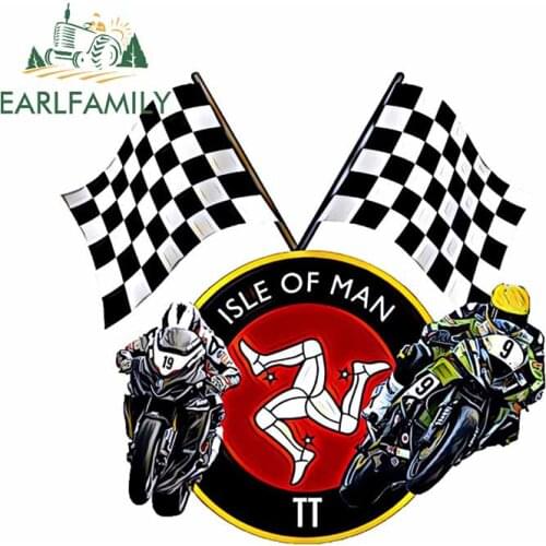 EARLFAMILY 13cm x 12.8cm for RACE TT OR DIE Fine Car Stickers Vinyl Waterproof Graffiti Decals Vinyl Car Wrap VAN Decoration