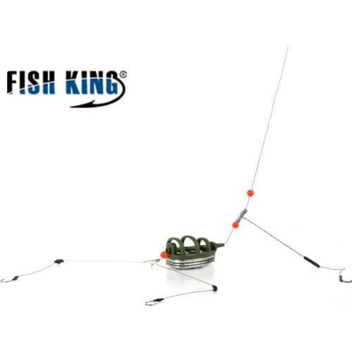 1PC 30G-80G Fish Holder Fishing Accessory With Lead Bait Cage Inline Hook Method Feeder Lure For Fishing Tackle