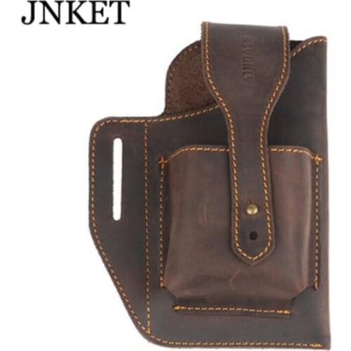 JNKET New Mens Double Cellphone Bag Fanny Pack Multifunctional Outdoor Sports Waist Bag With Cover The Lost