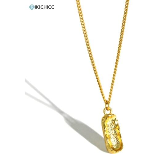 Kikichicc New 925 Sterling Silver Gold Geometric Pendant Long Chain Necklace Women Rock Punk Fine Jewelry Luxury Crystal