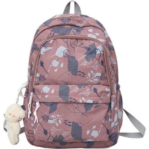 Korean version of junior high school student backpack Japanese Harajuku backpack fashion travel printed school bag itabag