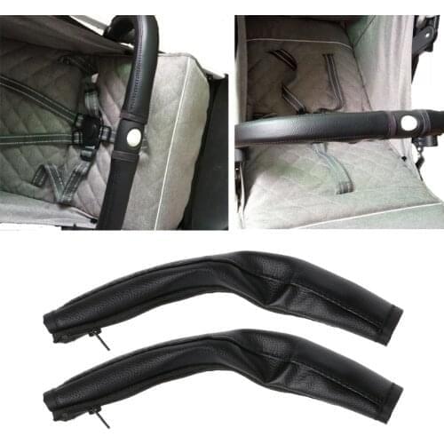 2018 New 2pcs/set Pram Stroller Handle Leather Baby Stroller Armrest Protective Case Armrest Covers Baby Stroller Accessories