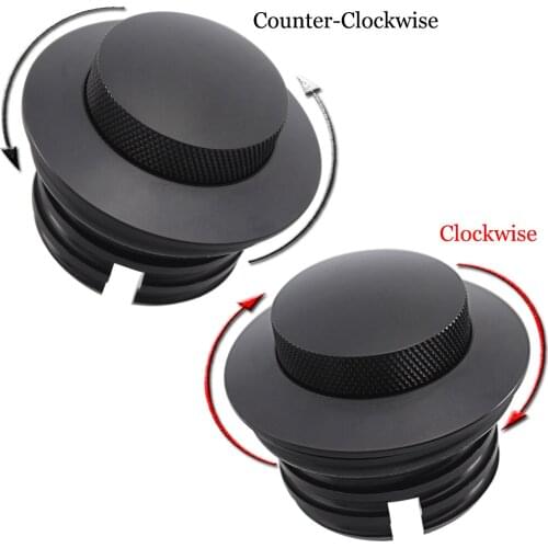 Motorcycle Pop Up Gas Cap Fuel Cap Tank Cover Screw-In For Harley R&L Side Big Twin Sportster XL Dyna Softail Touring Black