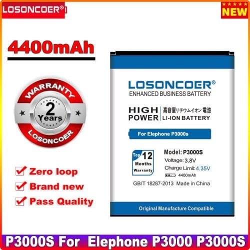 LOSONCOER 4400mAh Elephone P3000S Battery Batterie Bateria AKKU PIL Elephone P3000 Battery+Quick Arrive