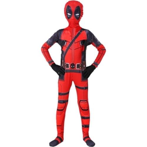 Kid Deadpool Costume deadpool mask cosplay costume bow cap Halloween childrens day Christmas birthday party gift