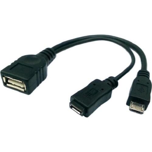 Micro USB Host OTG Cable w/ USB Power for Samsung Phone I9100 I9300 I9220 9250