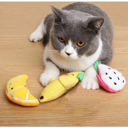 Cute Cartoon Animal Toy Plush Dog Cat Pet Chews Pet Cats Toys Cute Plush Animals Containing Cats Mint Cats And Cat Like Toys