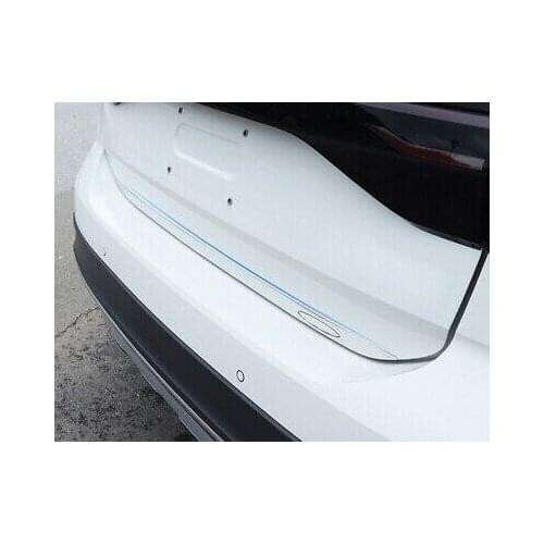 Stainless Rear Door Gate Trunk Streamer Cover For Volkswagen T-Cross 2019 - 2020