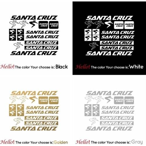 Bike frame sticker Santa cruz cycling accessorie Free shipping Vinyl waterproof mtb bicycle frame decal bike accessories sticker