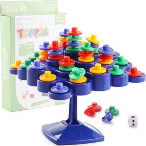 Balance Equilibrium Tower Turntable Desktop Board Game Children Educational Toys Interactive Parent-Child Puzzle Brain Exercise