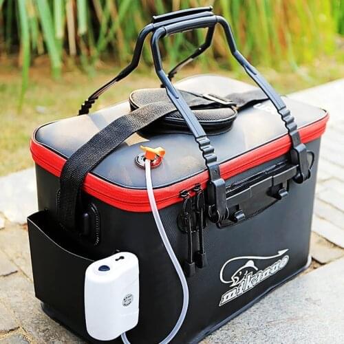 New Portable EVA Fishing Bag Collapsible Fishing Bucket Live Fish Box Camping Water Container Pan Basin Tackle Storage Bag