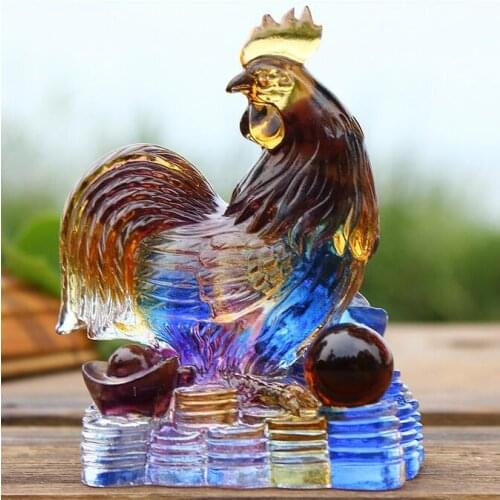 New Glass craft cornucopia feng shui living room office desk decoration