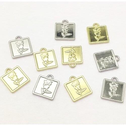 New Arrival! 17x15mm 100pcs Zinc Alloy Square shape Charm for Handmade Necklace Earring DIY Parts,Jewelry Findings & Components