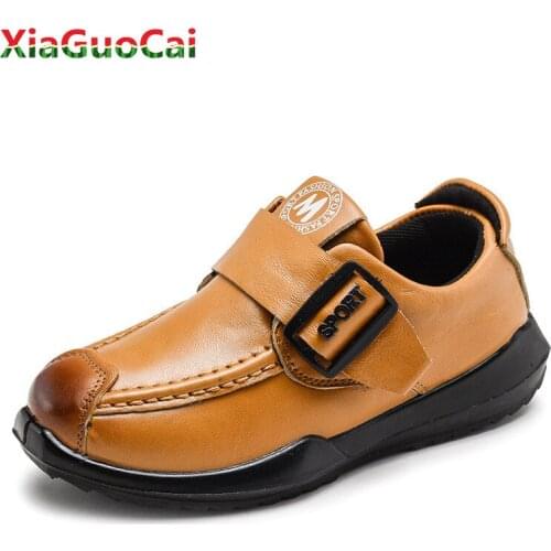 New Arrivals Children Kids Genuine Leather Cauual shoes Boys Girls Sneakers British Style School Cowhide High quality Shoes A30
