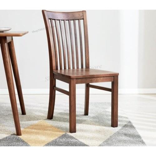 All Solid Wood Dining Chair Nordic Oak Home Chair Modern Minimalist Casual Desk Chair Environmentally Friendly Furniture