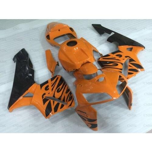 For CBR 600 RR 2005 - 2006 Full Body Kits CBR 600 RR 05 Orange Black Abs Fairing for Honda CBR600RR 05 Bodywork Unpainted