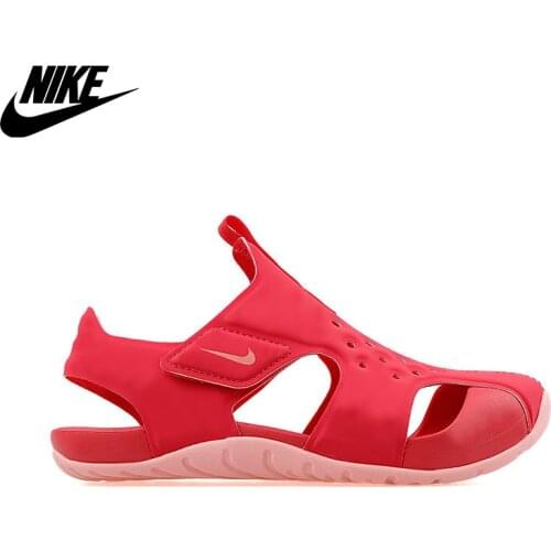 Original Nike Sunray Protect 2 (PS) Child Sandals-Red 943828-600