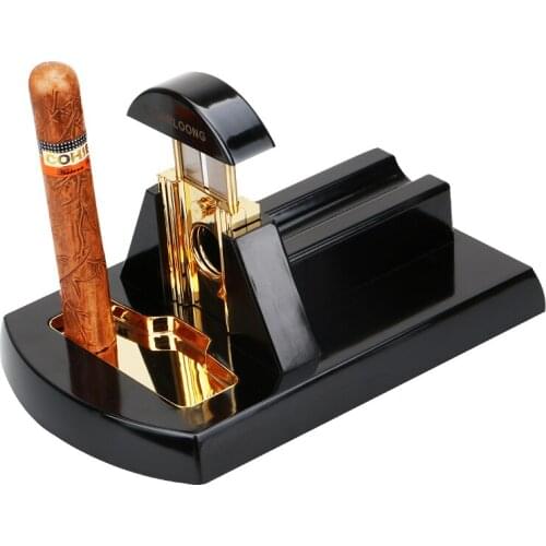 CIGAR CUTTER METAL STAINLESS DESKTOP CIGAR SCISSORS THICKER LARGE GUILLOTINE CIGAR CUTTER R752