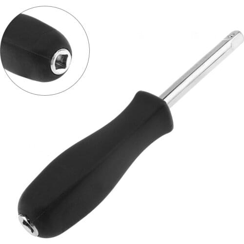 1/4 Inch 150MM Small Square Rod Dual-purpose Spinner Handle Auto Repair Tool Part Extension Bar with 6.3MM Tail Hole Handle