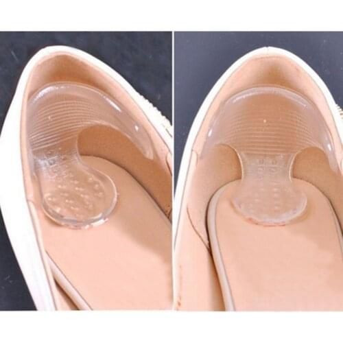 New Silicone Gel High Heel Grip Shoe Insole Pad Foot Protectored Cushion Women Shoe Tools High Heels Insoles Self Adhesive