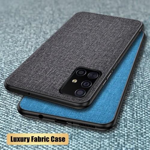 Case For Samsung Galaxy A51 A71 A50 A30S A31 A21S A12 A32 A42 A41 Cloth Fabric Soft Silicone Case Cover For Samsung A01 A70 A30