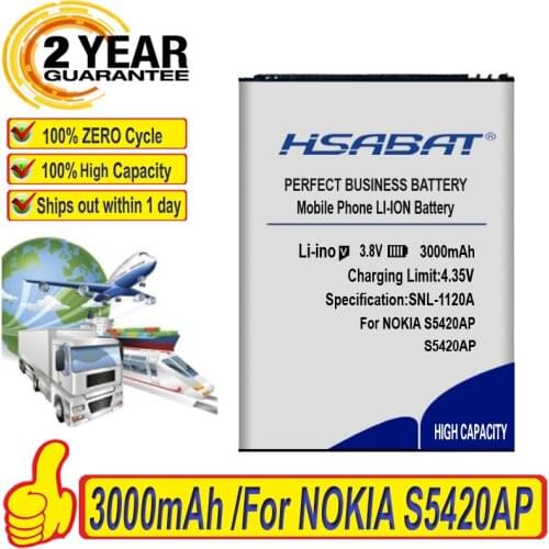 Top Brand 100% New 3000mAh S5420AP Battery for NOKIA Batteries