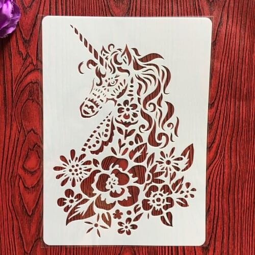 A4 29 * 21cm creative animal DIY stencil wall painting scrapbook coloring photo album decorative paper card template