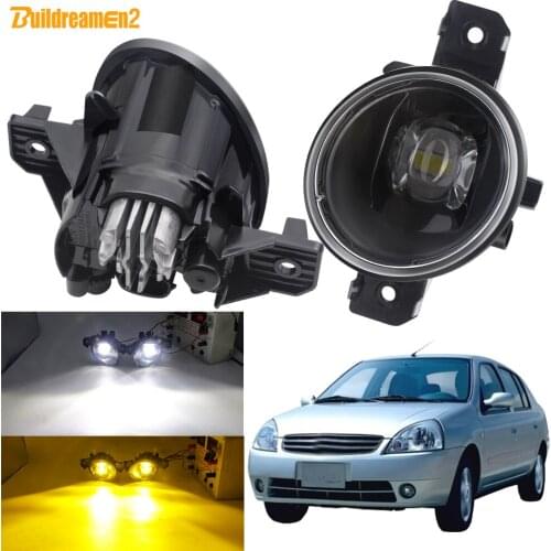 Fog Light Assembly For Nissan Platina 2002-2010 Car 30W 8000LM Front Bumper LED Lens Fog Lamp DRL Daytime Running Light H11 12V