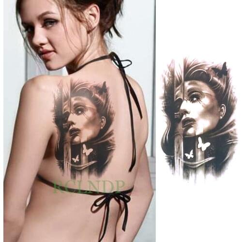 Waterproof Temporary Tattoo Sticker Butterfly Girl Fake Tatto Flash Tatoo Back Leg Arm belly big size for Women girl Men