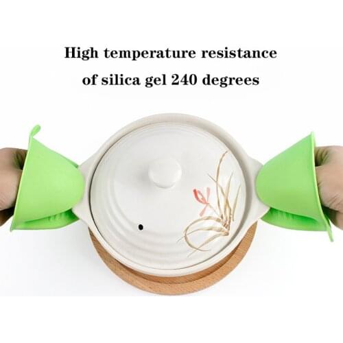 1pcs Kitchen Baking silica gel heat insulation clip anti scalding non slip gloves household bowl oven microwave oven