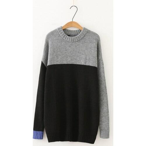 2019 Ladies Fashion Large Size Sweater Loose Slimming Long Section Irregular Sweater Shirt Bottoming Shirt Plus Fertilizer To In