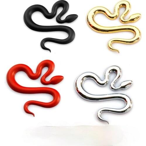 1 Pcs 3D Metal Snake Car Side Fender Rear Trunk Emblem Badge Sticker Decals for Volkswagen JEEP Wrangler Decorative New