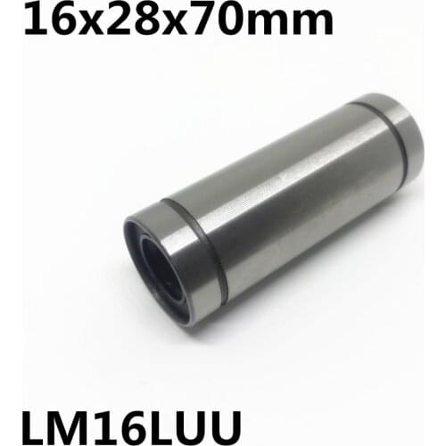 2pcs LM16LUU long type 16x28x70mm 16mm linear ball bearing Linear Guides Linear Optical axis bearings