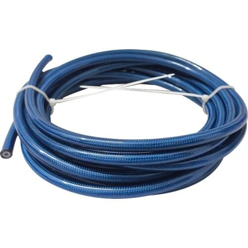 5m/lot AN3 braided Stainless Steel Ptfe brake line hose FLUID HYDRAULIC Precise Brake Hose PU cover Motorcycle Gas Oil Fuel Line