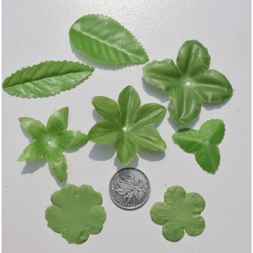 600pcs/lot Green Christmas Leaves Artificial Flower For Wedding Decoration Garland Foliage Decorative Craft Fake Flowers B31