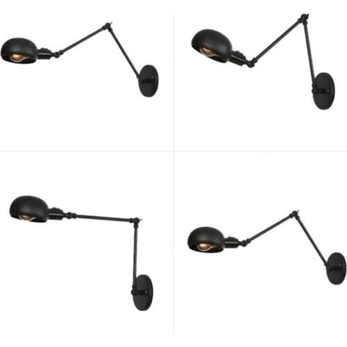 American Industrial Wall Lamp with switch Vintage Iron Aisle Wall Light For Home Decoration,Coffe Bar Corridor Black Wall Lamp