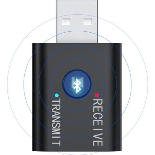 2in1 Stereo Audio Receiver Transmitter Mini Bluetooth-compatible AUX USB 3.5mm Jack Car Kit Kit For TV PC Wireless Adapter