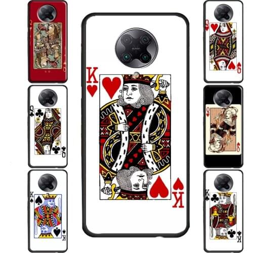 King Queen Playing Card Case For POCO M3 Pro F3 F2 X3 Coque For Xiaomi Mi Note 10 Lite Mi 11 Ultra 9T 10T Pro A3