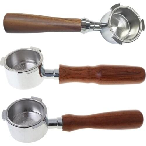 Stainless Steel Espresso Coffee Machine Handle 51MM Bottomless Filter Holder 72XF