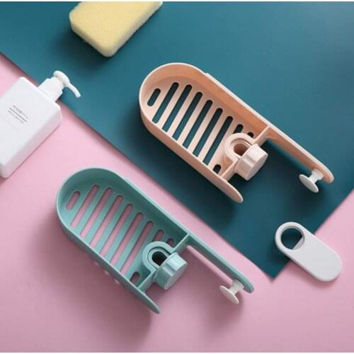 Sink Faucet Sponge Holder Kitchen Faucet Drain Rack Soap Rag Organizer Storage Shelf Bbathroom soap shampoo hold
