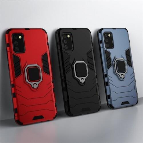 For Samsung Galaxy A02S A 02S Case Armor Ring Stand Holder Phone Cover for Samsung A02S SM-A025F/DSN 6.5'' Shockproof Funda Capa